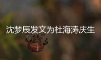 沈梦辰发文为杜海涛庆生：乖乖 生日快乐